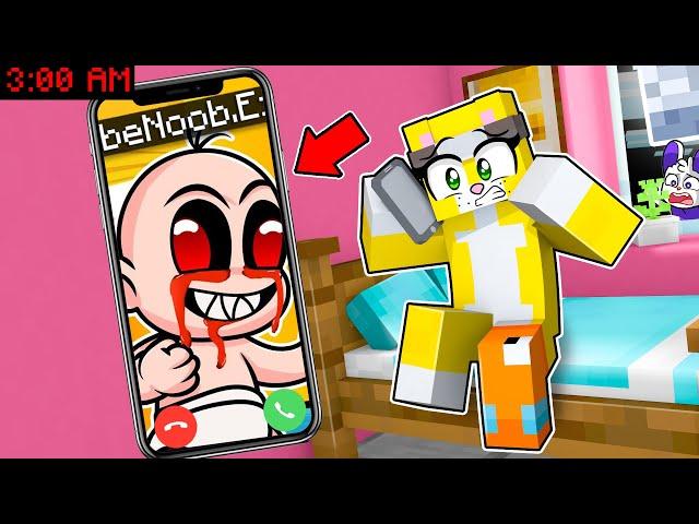 ¡BEBE NOOB.EXE ME LLAMO A LAS 3 AM EN MINECRAFT! | MICHI MIAU Y CAPITAN WINKI ESCAPAN DE BEBE NOOB