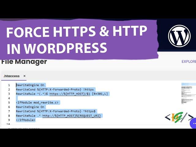 How to Force Https and Http through Htaccess in WordPress