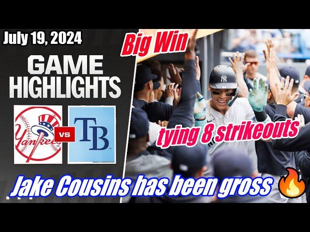 Yankees vs Rays [FULL GAME] July 19, 2024 | Yanks start off the 2nd half in the win column 