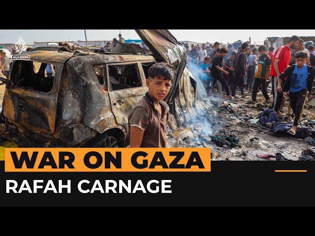 Israel kills dozens in attack on Rafah refugee camp | Al Jazeera Newsfeed