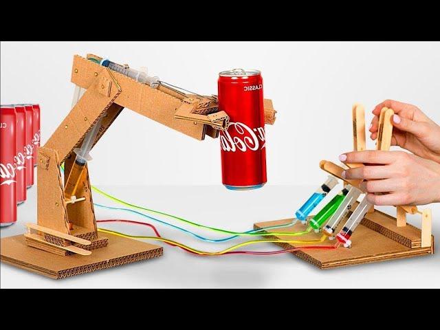 Mechanical Arm, Robotic Cardboard Arm and Hydraulic System How to do it? What do you use?