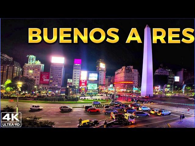 【4K】La NOCHE de AVENIDA CORRIENTES, Buenos Aires - Argentina | Night Walk