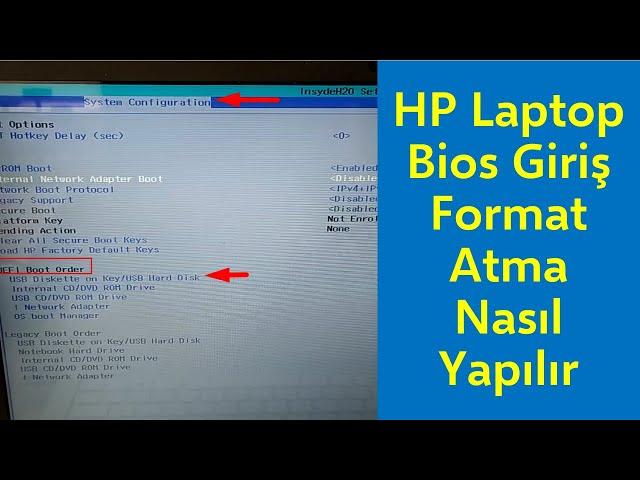 HP Laptop Bios Giriş ve Format Atma Nasıl Yapılır