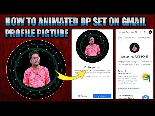 How To animated dp set on gmail profile Picture | Animated gmail profile picture