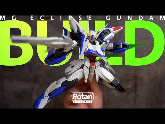 All-New Design Gunpla MG Eclipse Gundam Straight Build | 夏休みの自由工作 エクリプスガンダム素組みしてみた | ガンプラ | ASMR