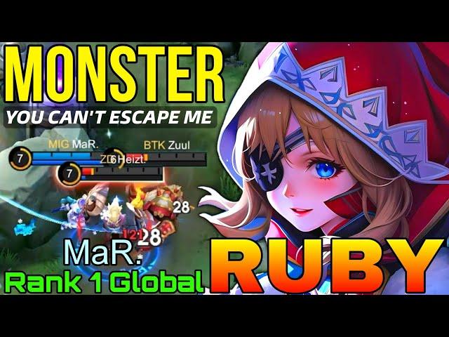 Monster 1k++ Matches Ruby 85% Current Win Rate - Top 1 Global Ruby by MaR. - Mobile Legends