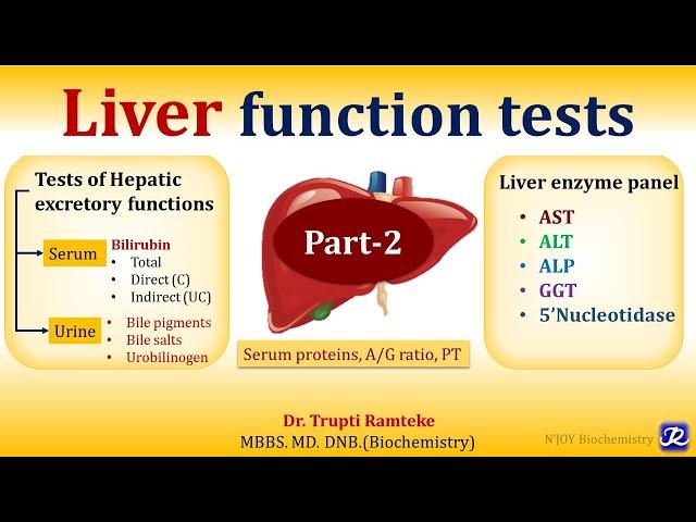 2: Liver Function Tests-Part 2| Organ Function Tests | Biochemistry | N'JOY Biochemistry