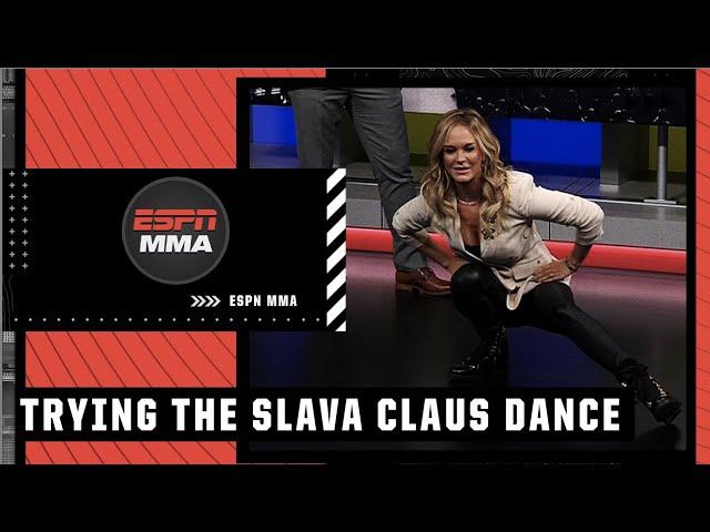 Karyn Bryant and Laura Sanko do their best Slava Claus impression | UFC Post Show