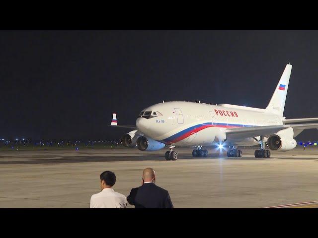 Russia's Vladimir Putin arrives at Hanoi Airport for Vietnam state visit