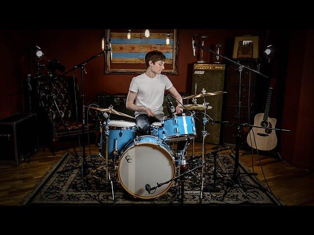 Spencer Tweedy C&C Maple/Gum "Tweedy Blue" 3pc Drum Kit | Chicago Drum Exchange Demo