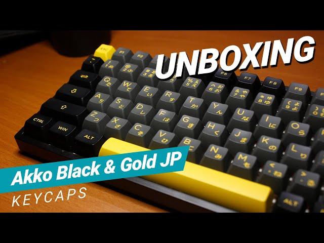 AKKO Black & Gold JP ASA Profile keycaps