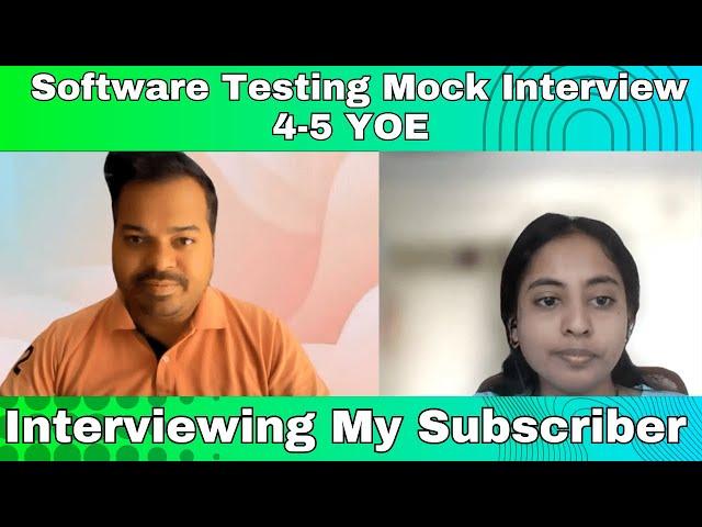 Automation Engineer Mock Interview for 4 to 5 YOE | SDET Mock Interview | SoftwareTestingbyMKT