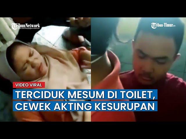 Sepasang Kekasih Digerebek Mesum di Toilet, Cewek Langsung Akting Kesurupan, Cowoknya Pasang Celana