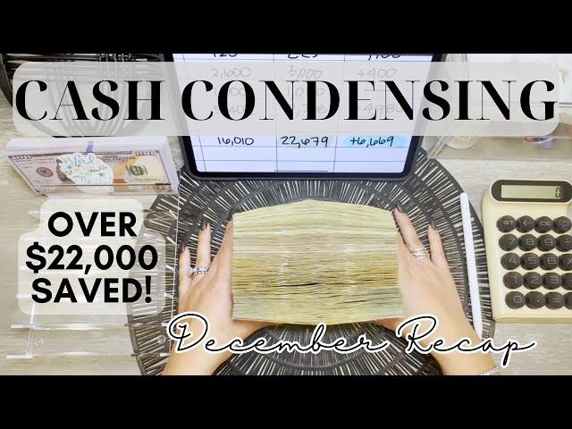 CASH CONDENSING | BILL SWAP | December 2023 Recap | Over $22,000 saved #cashenvelopesystem