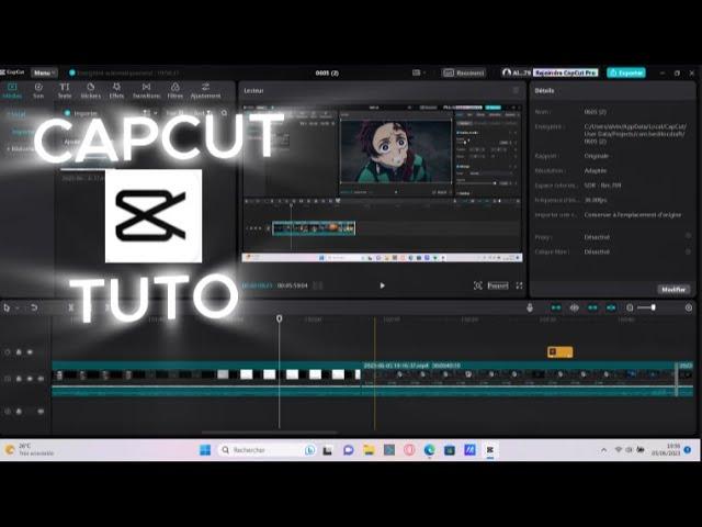 TUTO: comment faire une édit sur CapCut (PC).