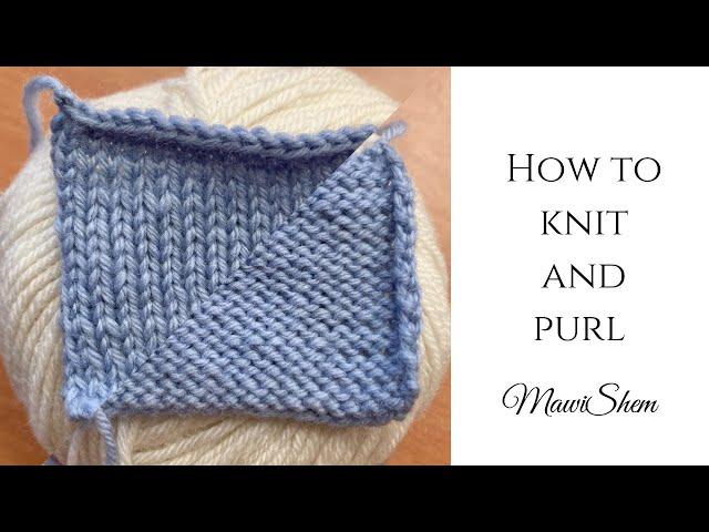 How to Knit & Purl and cast off | diy |how to