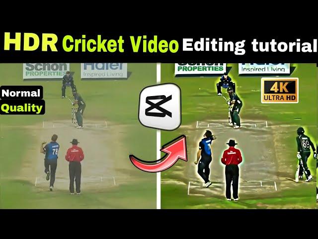 How to Make HDR Cricket video Editing || Capcut video Editing || Tiktok viral Editing tutorial