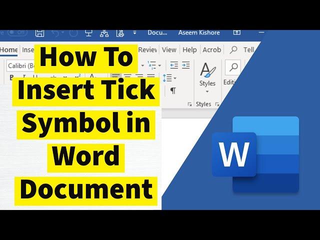 How to Insert Tick Symbol in Word (2022)