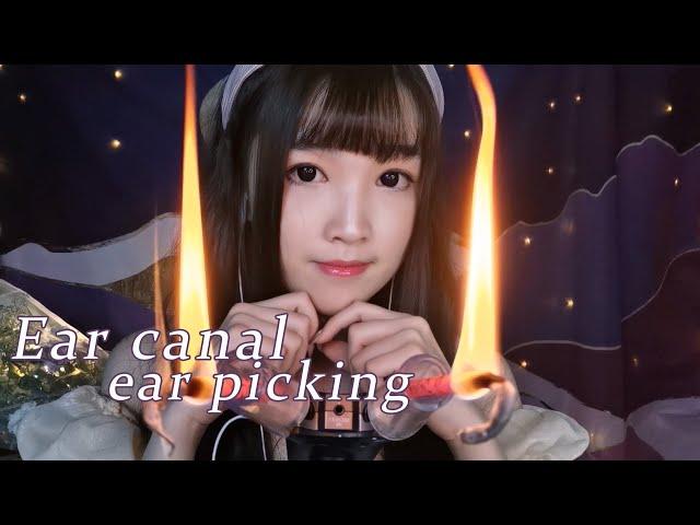 【ASMR Shine 100】Clean up earwax. Ear candles (cloth tape, mobile sand, goose feathers, brushes, etc)