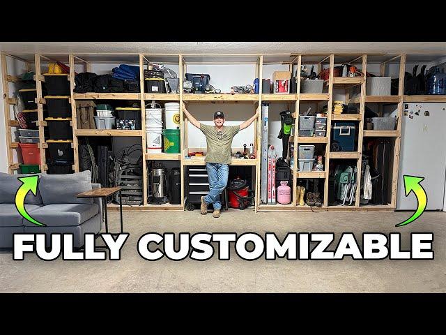 ULTIMATE DIY GARAGE STORAGE SYSTEM | Fully Customizable!!!