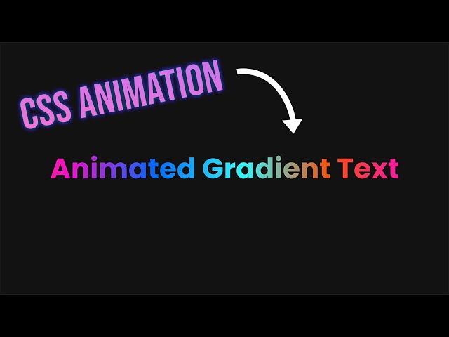 Create Amazing Gradient Text Animation Using HTML CSS | Step by Step Tutorial