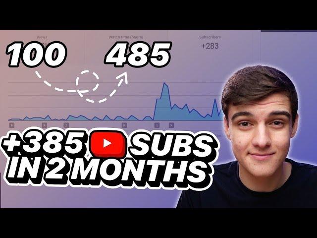 HOW I GAINED 385 SUBSCRIBERS IN 2 MONTHS!!