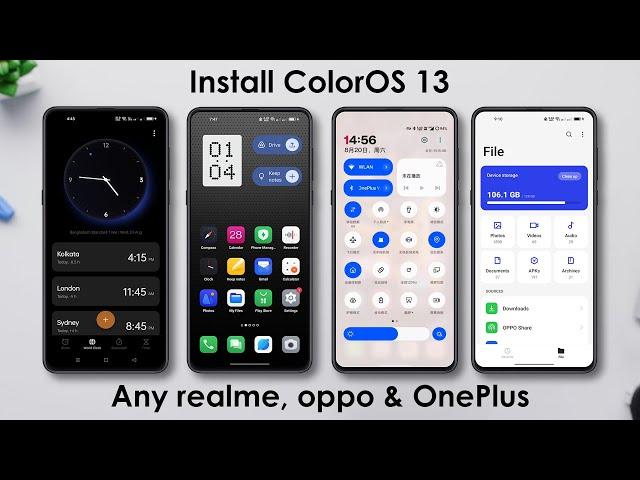 Install ColorOS 13 on any Realme, Oppo & OnePlus devices | Without Root