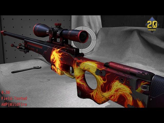 AWP Wildfire - Skin Wear Preview