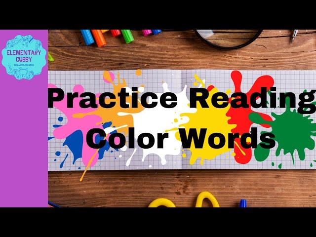 Practice Reading Color Words in English