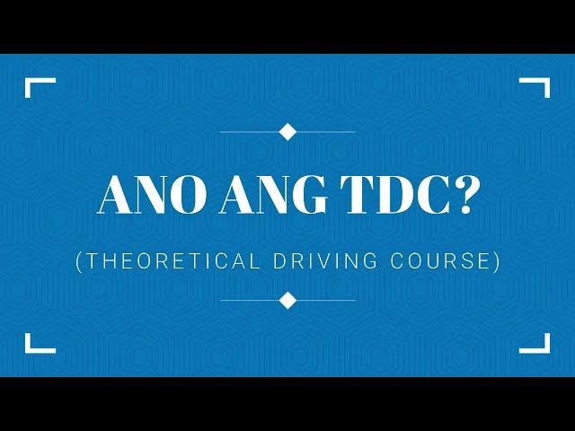 Student Permit & Theoretical Driving Course (TDC) - LTO NCR East