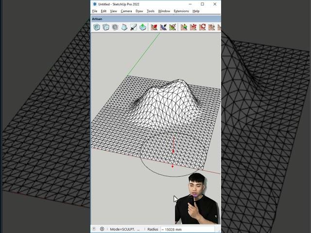 Vẽ địa hình bằng công cụ Artisan  #sketchup #artisansketchup