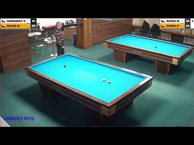 Czech league | 3-cushion | D1 | 4th round | Pavelk Domanský v Martin Bálek