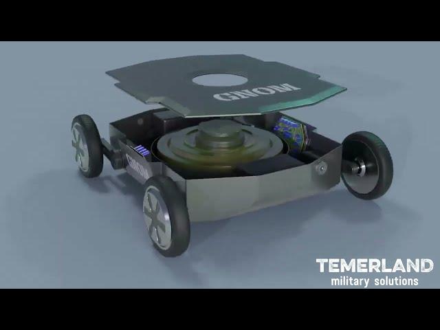 Self-propelled platform GNOM by TEMERLAND for the delivery of TM62 anti-tank mines