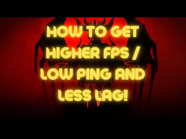 Diablo 4 How To Get Lower Ping, Higher Fps And Less Lag! (FAST AND EASY!)