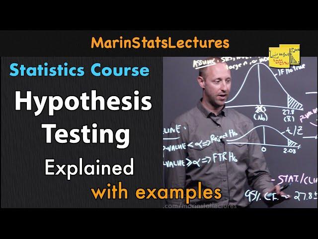 Hypothesis Testing Explained | Statistics Tutorial | MarinStatsLectures