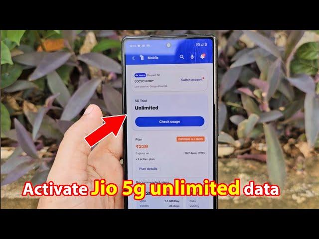 How to enable 5g unlimited data in jio