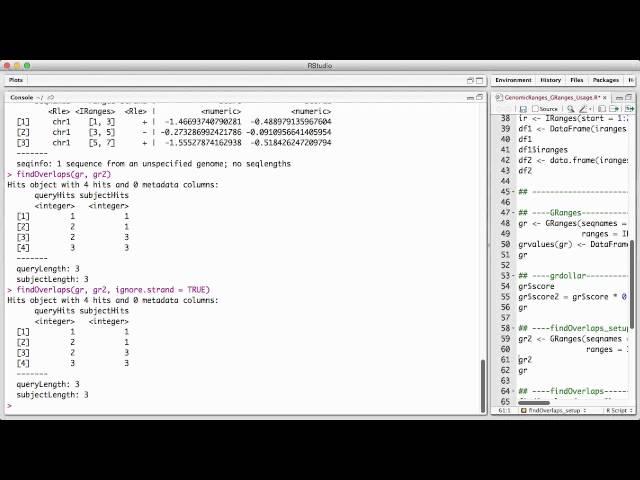 GenomicRanges GRanges Usage v1