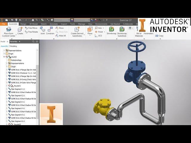 Autodesk inventor piping tutorial l Autodesk inventor piping style tutorial