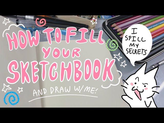 HOW TO FILL YOUR SKETCHBOOK️  (aka how to chunkify and fill your sketchbook to the max!)