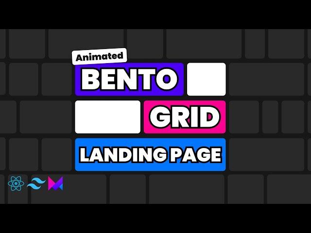 How to Build a Modern Grid Landing Page with React & TailwindCSS