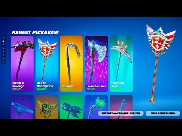 The RAREST Fortnite Pickaxes!