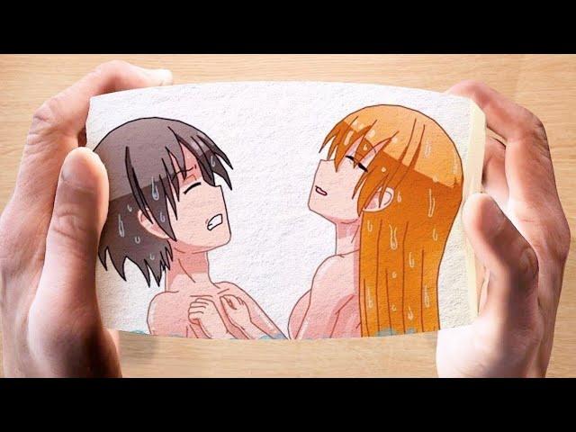 Alex and Steve Moment | Minecraft | Anime Flipbook #6 | MOMX Art