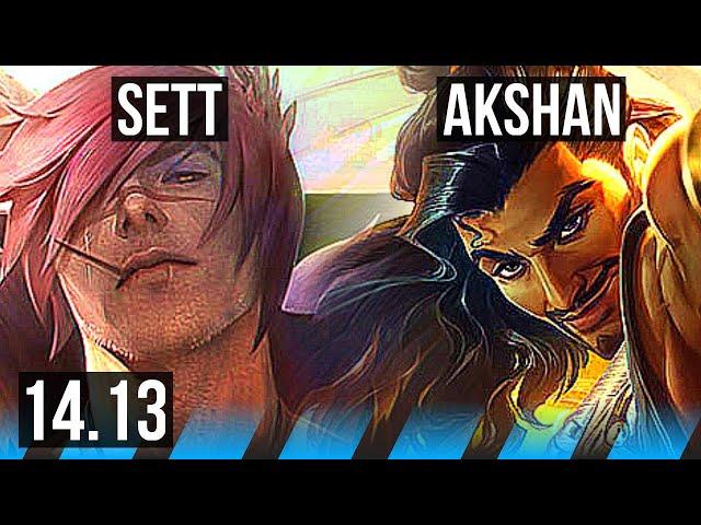 SETT vs AKSHAN (MID) | 500+ games, 4/1/1 | EUW Diamond | 14.13