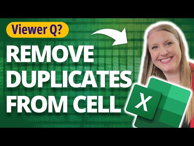 How to Remove Duplicates from a Single Cell in Excel [EXCEL TIPS!]