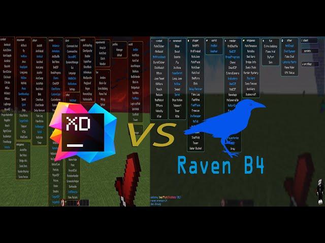 Raven-XD vs Raven B4 - Free vs Crack [Hypixel]