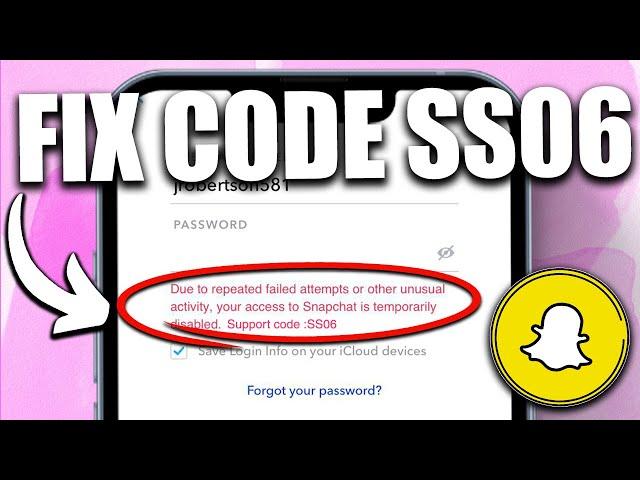 How to Fix Snapchat Support Code SS06 (Updated Guide) - 2024