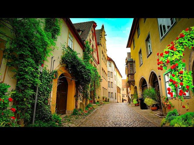 Rothenburg ob der Tauber, Germany  Walking tour 4K 60fps | Germany's Fairytale Town ,