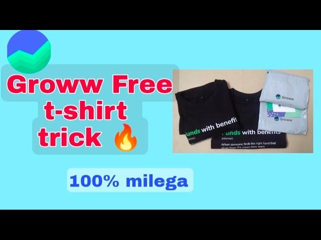 groww app free t-shirt trick  | how to order free groww t-shirt 