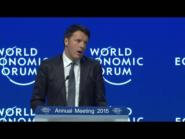 Davos 2015 - Italian Prime Minister Matteo Renzi at Davos 2015