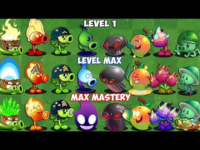 Every PEA & New Plants LEVEL 1 vs MAX vs M200 - Who Will Win? - Pvz 2 Plant vs Plant